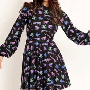 Blackmilk “Jewel Frogs Bishop Skater Dress” Size Medium M NWT